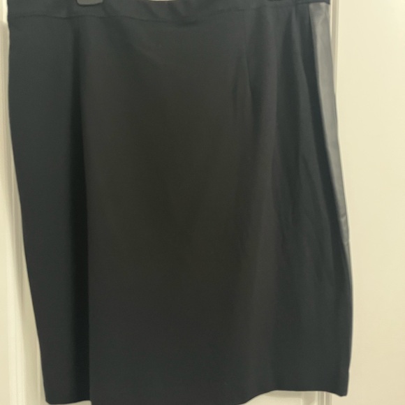 Worthington Black Pencil Skirt with Vegan Leather Detail - Picture 3 of 5